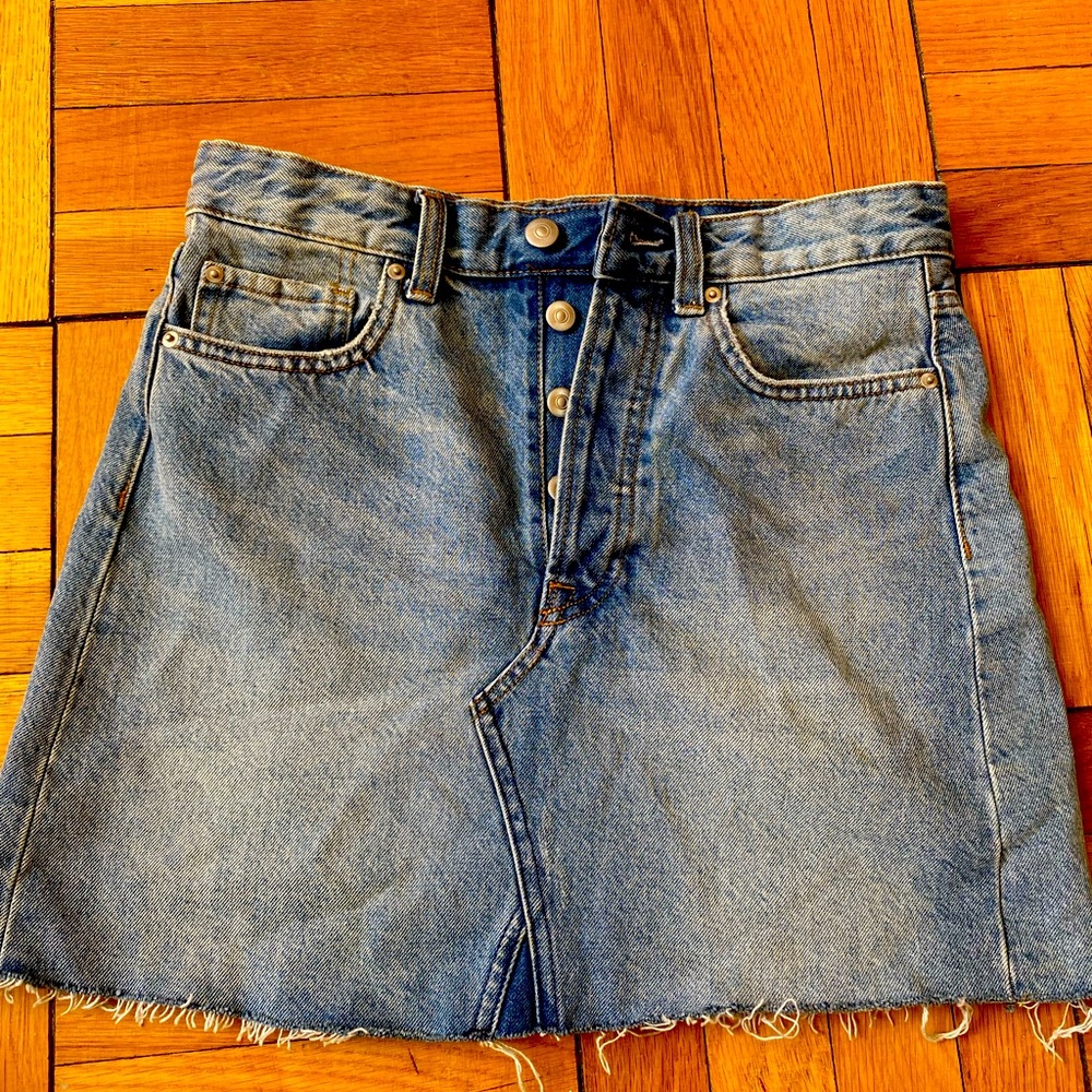Denim mini skirt